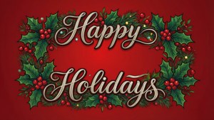 Happy Holidays Script Border