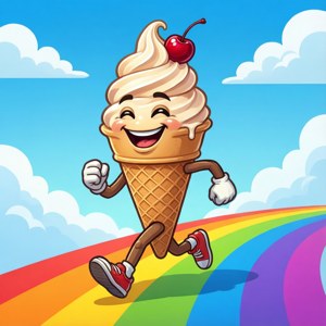 Happy Ice Cream Mascot