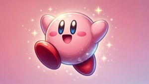 Happy Kirby Floating