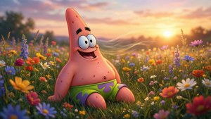 Happy Patrick in Flowers