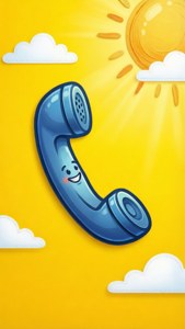 Happy Phone Character