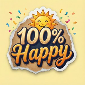 Happy Sun Guarantee Sticker