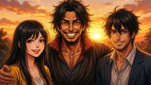 Happy Trio Sunset