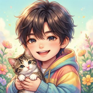 Happy with Cat