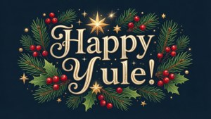 Happy Yule Greeting Banner