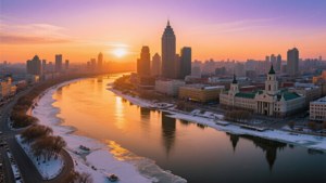 Harbin Skyline Sunset