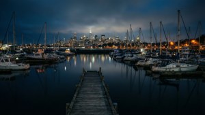 Harbor Night Reflections
