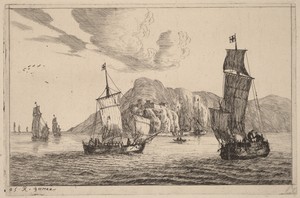 Harbor Scene with Mountainous Background