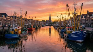 Harbor Sunset Panorama