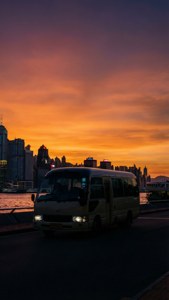 Harbor Sunset Silhouette
