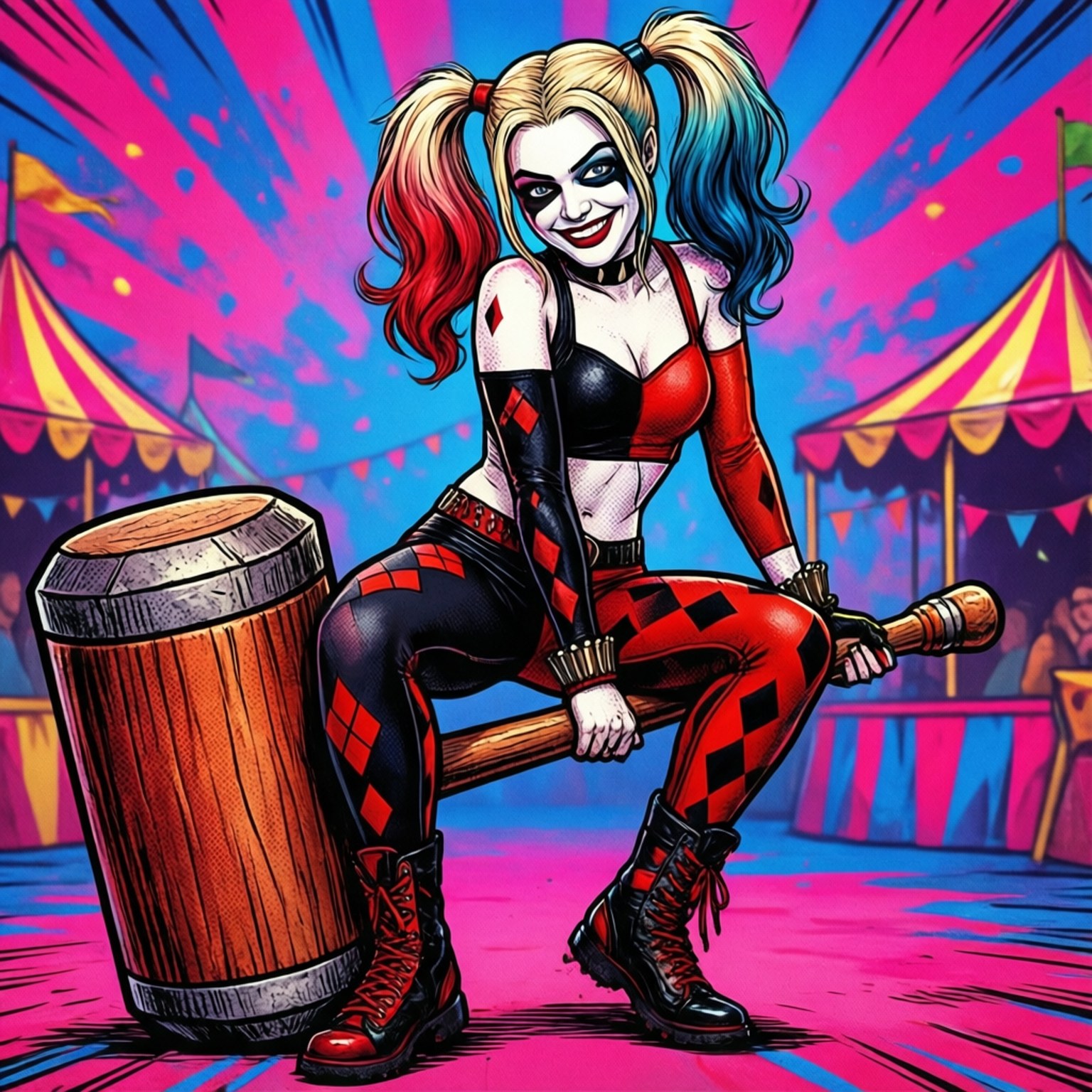 Harley Quinn Playful by Wallpapers.art Studio