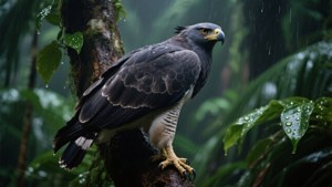 Harpy Eagle in Rainforest
