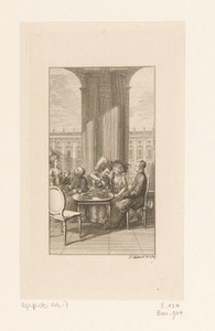 Hartungus aan tafel bij pater Karl en Julia