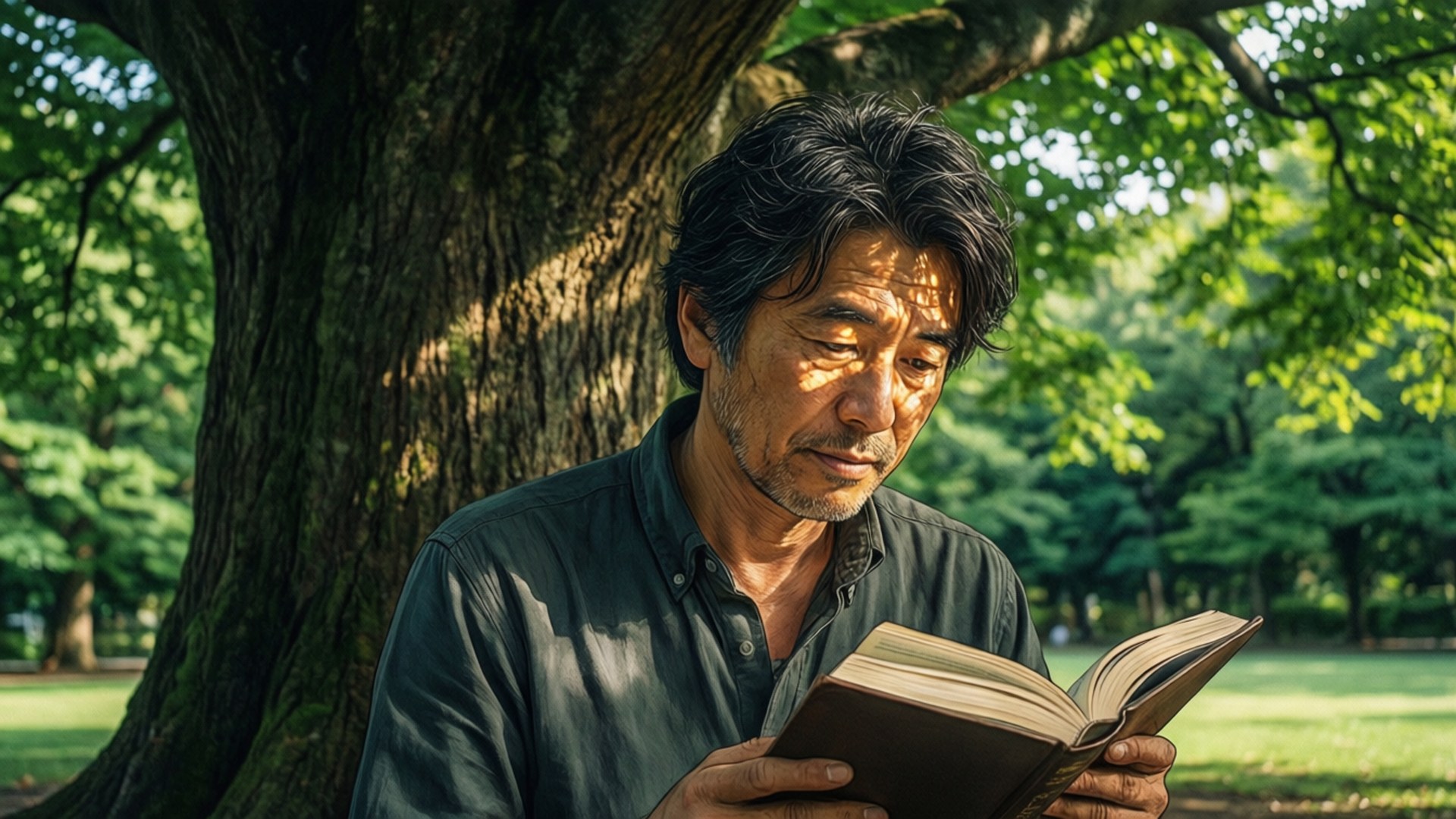 Haruki Under the Tree by Wallpapers.art Studio