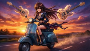 Haruko's Sunset Ride