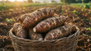 Harvest Basket of Yams