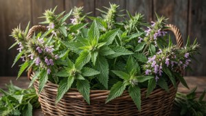 Harvested Catnip Basket