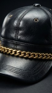 Hat Gold Chain Close