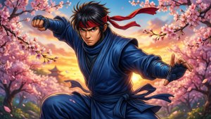 Hattori at Sunset