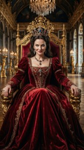 Haughty Queen on Throne