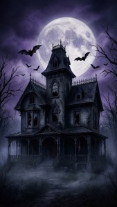 Haunted House Moonlight