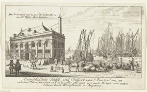 Haven van Amsterdam met het wachthuis