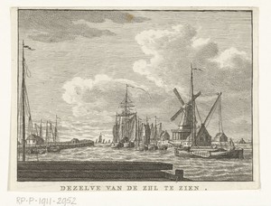 Haven van Stavoren vanaf sluis de Zijl gezien