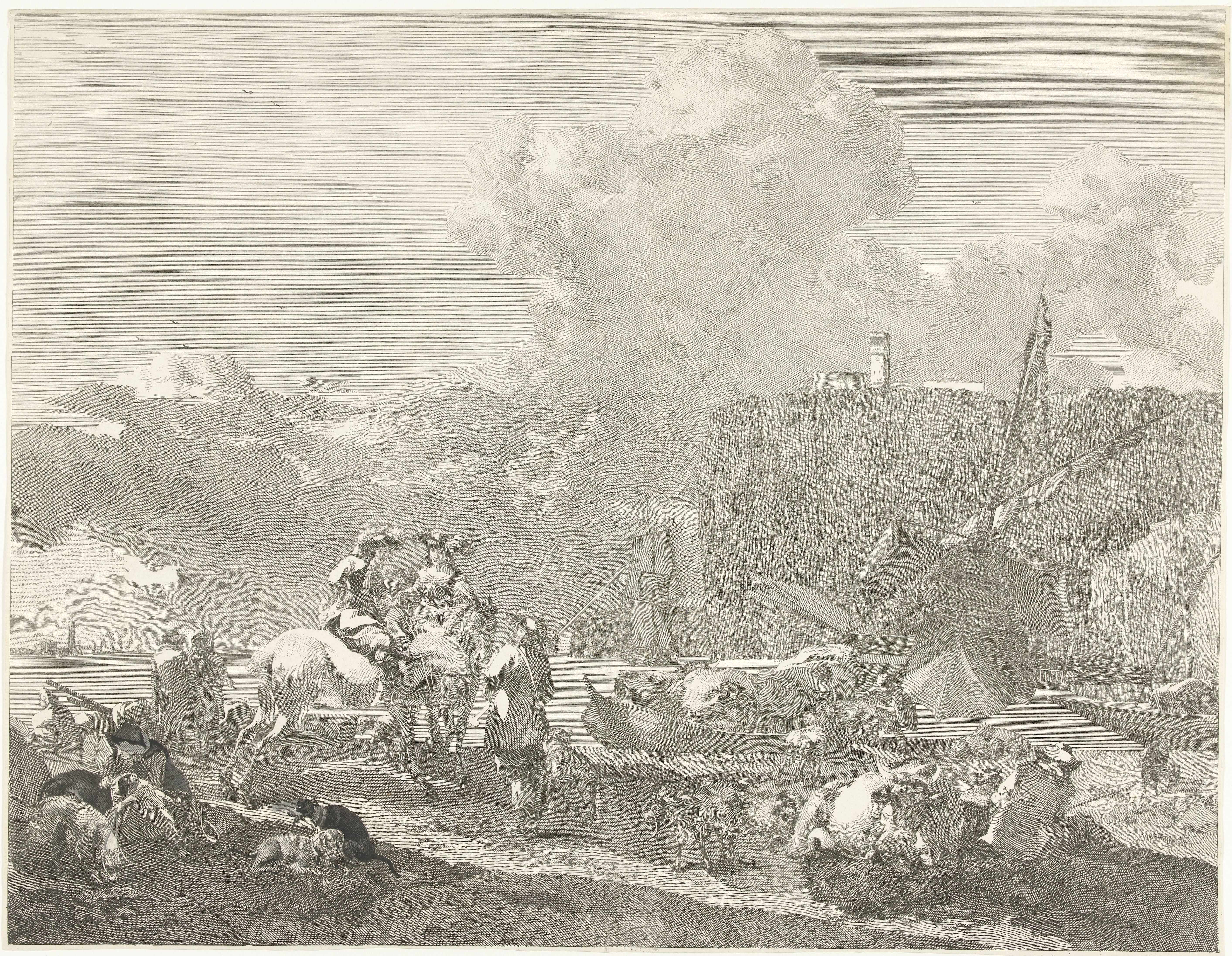 Havengezicht by Abraham Delfos