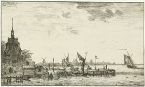 Havengezicht op het Oude Hooft te Rotterdam