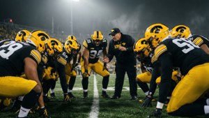 Hawkeyes Team Huddle
