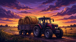 Hay Bale Sunset