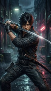 Hayato Rainy Alley Fight