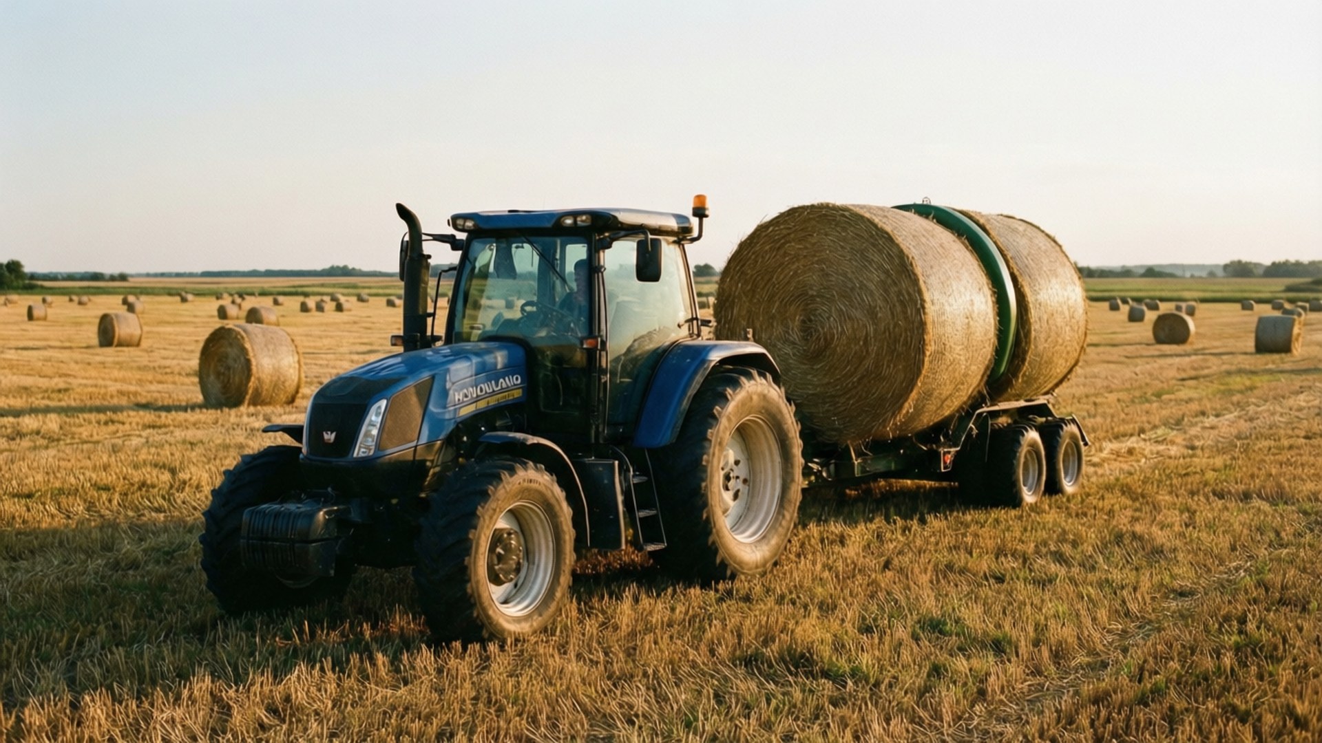 Hayfield Harvest by Wallpapers.art Studio