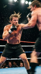 Haystacks Throws a Punch