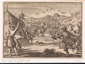Hazen in het kampement van het Russische leger in Litouwen, 1658