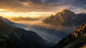 HDR Mountain Sunrise
