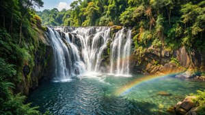 HDR Rainbow Waterfall