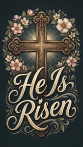 He Is Risen Calligraphy