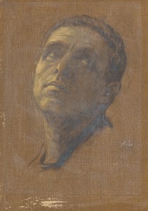 Head of a Man with Upturned Eyes