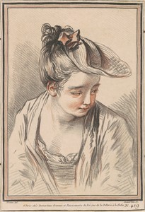 Head of a Young Woman Wearing a Hat