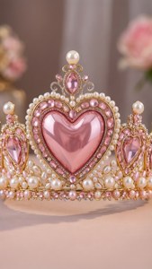 Heart and Pearl Tiara
