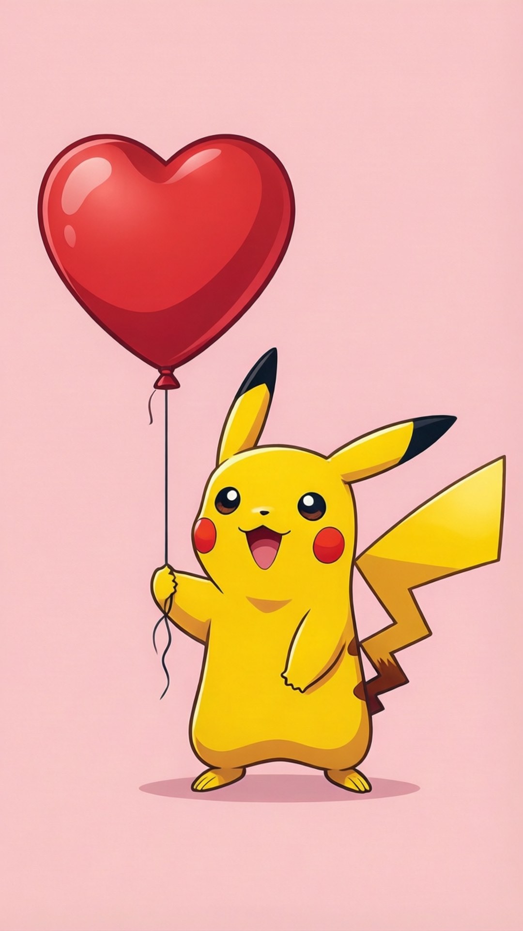 Heart Balloon Pikachu by Wallpapers.art Studio