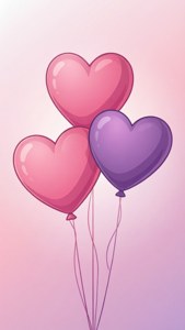 Heart Balloons Gradient