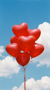 Heart Balloons Sky
