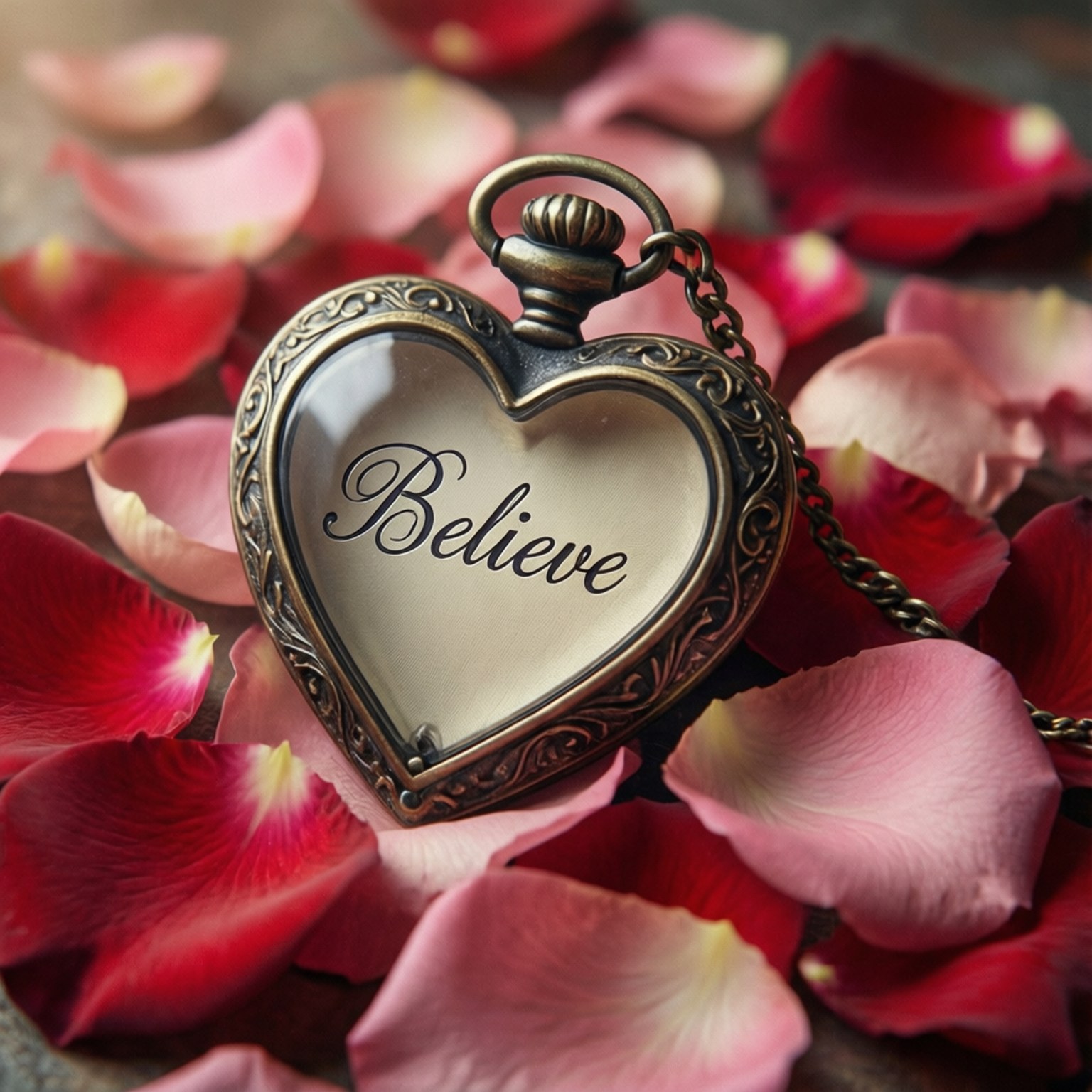Heart Locket Believe by Wallpapers.art Studio