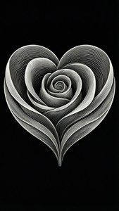 Heart of Rolled Petals