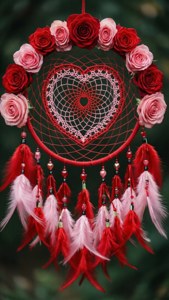 Heart of Roses Dream Catcher