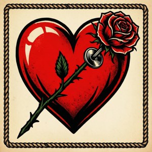 Heart Pierced With Roses