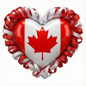 Heart Ribbon Flag