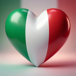 Heart-Shaped Italian Flag